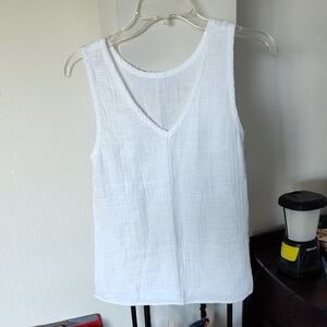 White Sleeveless Top